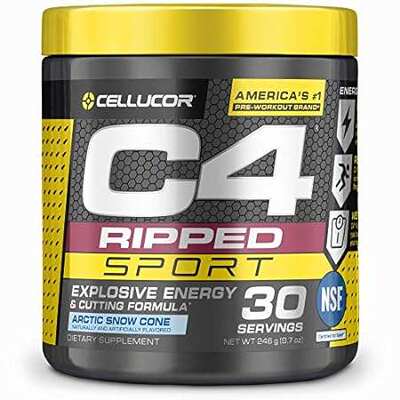 C4 Ripped Sport Pre Workout Powder Arctic Snow Cone - NSF