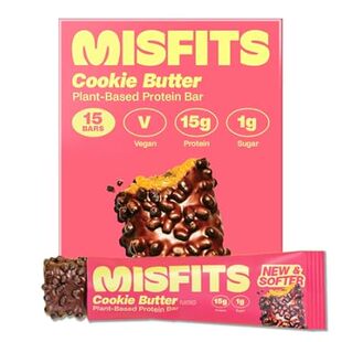 Misfits Vegan Protein Bar， NEW Recipe， Plant Based Chocol