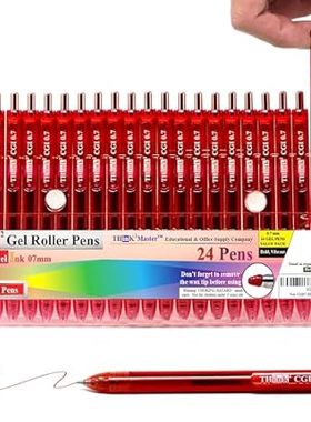 THINK2MASTER [24 Pens - Red Ink] Think2 0.7mm CGI Retract