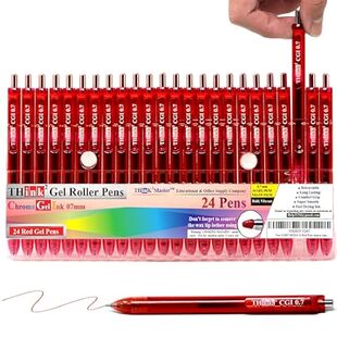 THINK2MASTER [24 Pens - Red Ink] Think2 0.7mm CGI Retract