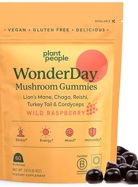 Plant People WonderDay Mushroom Gummies - Lion’s Mane， Co