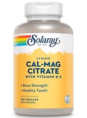 SOLARAY Calcium Magnesium Citrate 1:1 Ratio w/Vitamin D 2