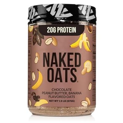 Naked Oats - Chocolate PB Banana Overnight Oats， 20g Whey