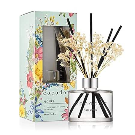 COCODOR Preserved Real Flower Reed Diffuser/April Breeze