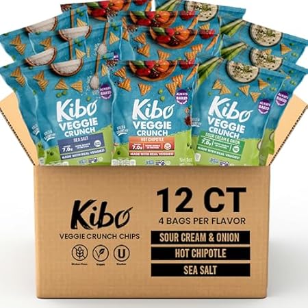 Kibo Veggie Chips Variety Snack Set - 7g Plant-Based Prot