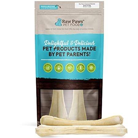 Raw Paws 10-inch Compressed Rawhide Bones for Dogs， 2-Cou