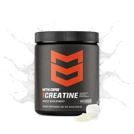 MTN OPS Creatine Monohydrate Powder， Unflavored 50 Servin