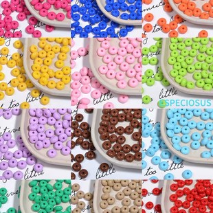 8mm亚克力实色算盘珠隔珠手工diy串珠项链手串散珠饰品配件批发