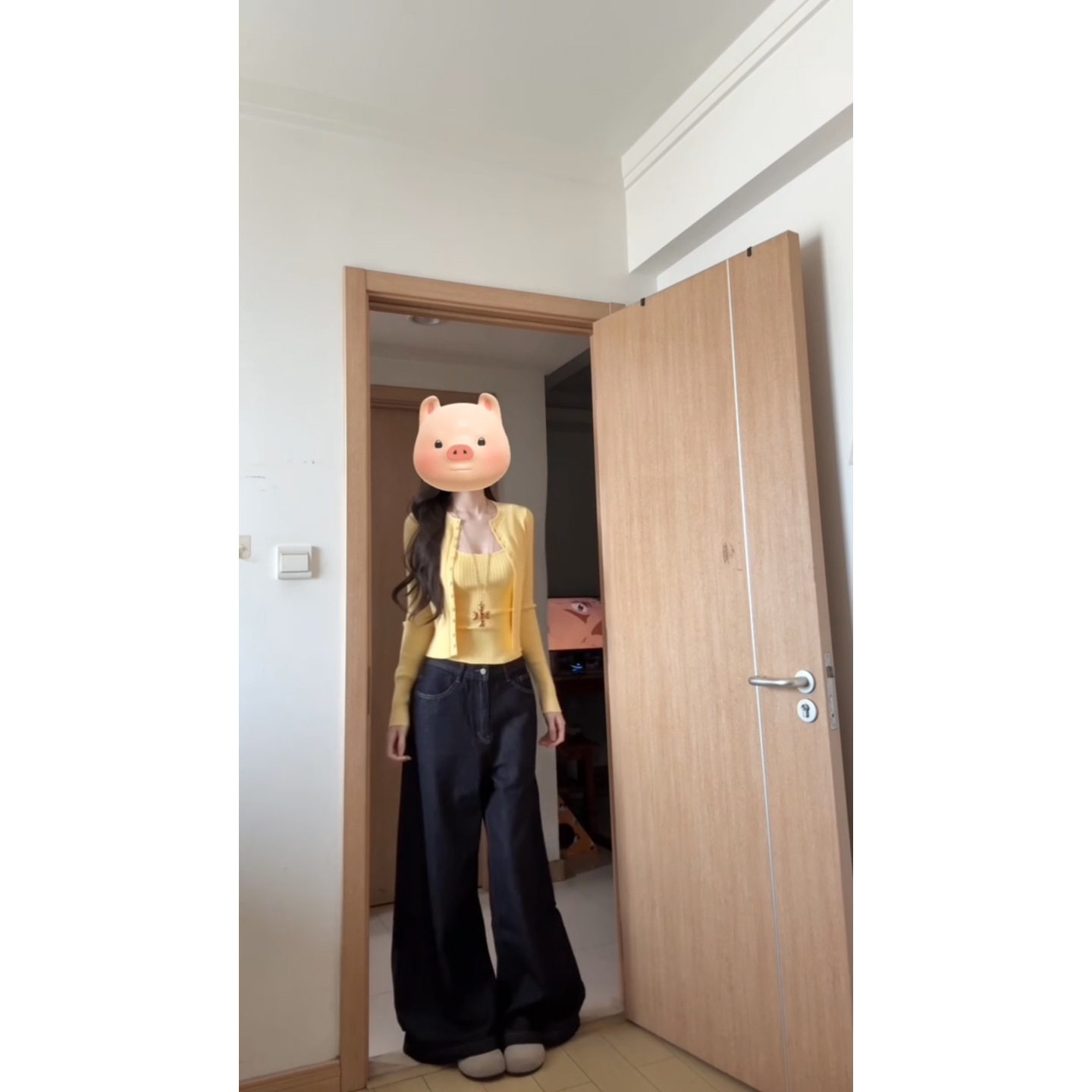 早秋季慵懒风黄色针织开衫吊带两件套2025新款短款上衣毛衣外套