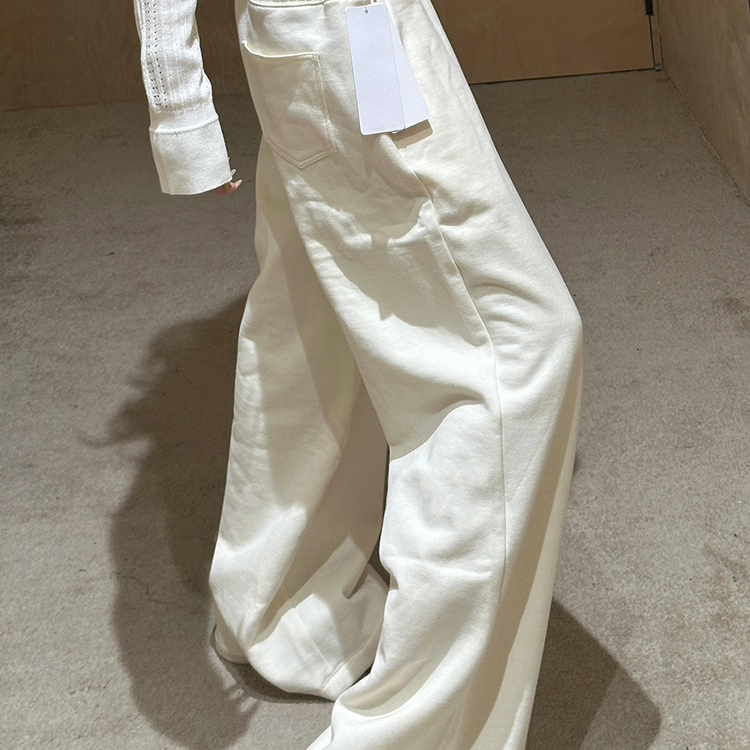 休闲宽松bf慵懒风韩系松弛感白色裤子女2025秋季新款今年流行爆款