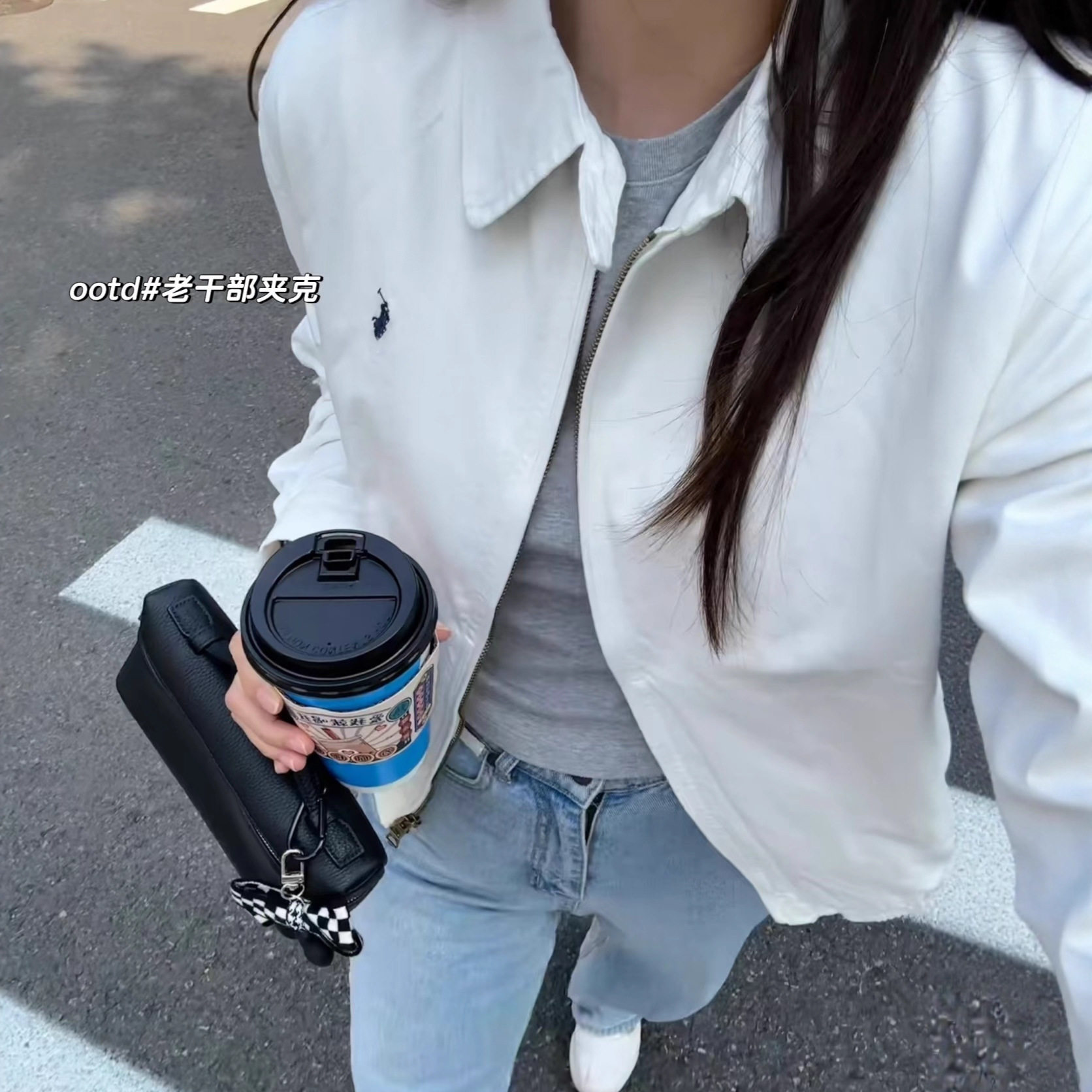 TAKE韩系复古翻领外套女秋26新款设计感简约休闲短款宽松夹克上衣