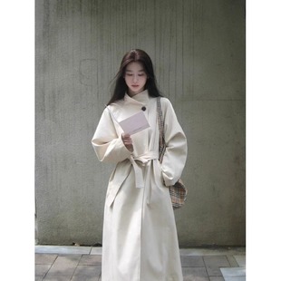 高个子韩系日系英伦风休闲 长款 高级感风衣外套女爆款 2025春秋新款