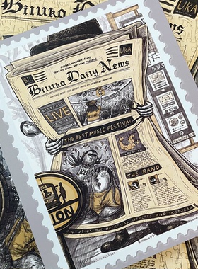 TKX《biluka家族日报》拼图500片丝绒成人版分包益智解压蓝卡纸质