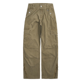 CMF多口袋机能工装裤男潮牌宽松夏季美式复古做旧vibe微喇长裤子