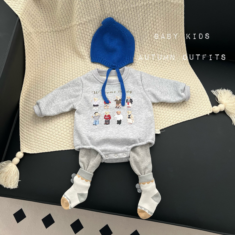 男女宝宝冬季加绒连体衣ins风包屁衣婴幼儿外出洋气保暖爬服哈衣