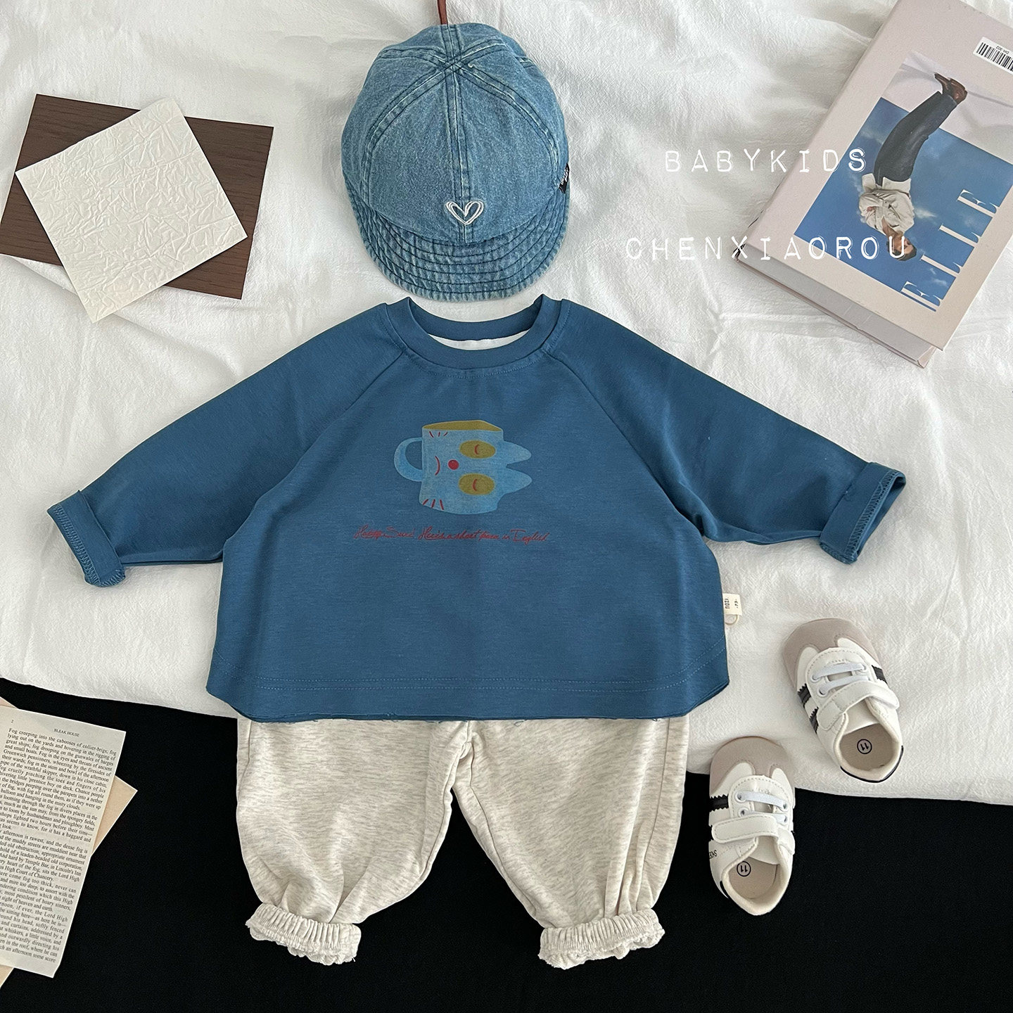 儿童秋装衣服秋季男女宝宝韩版宽松T恤运动卫裤套装外出两件套潮