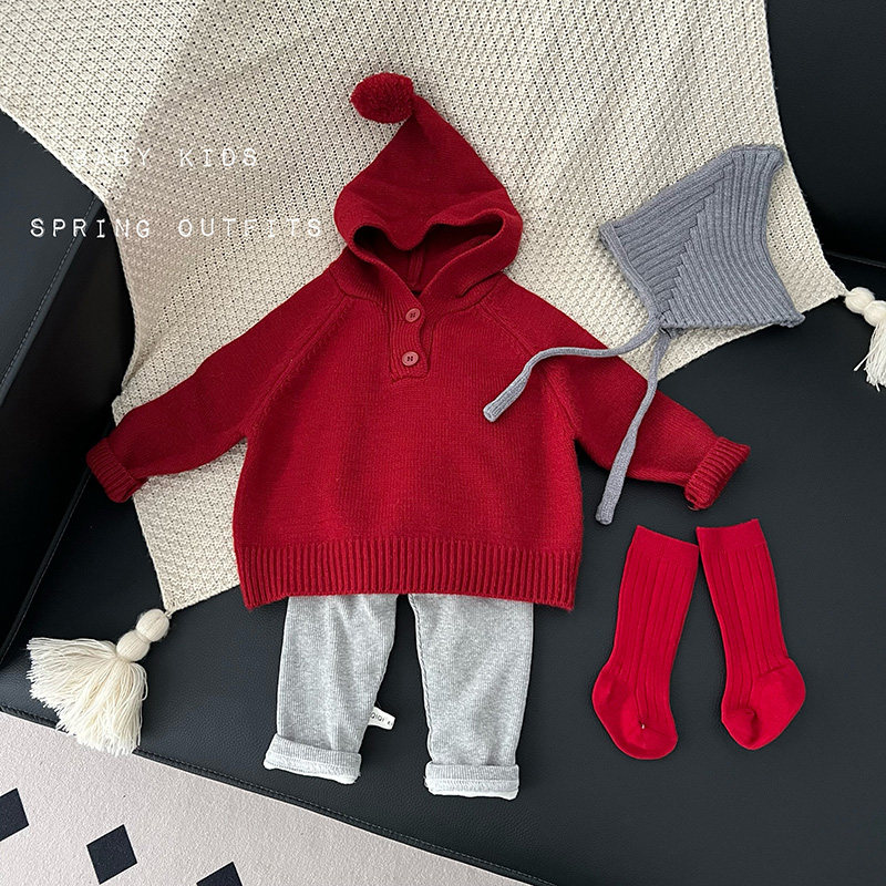 男女宝宝秋冬套头连帽针织衫婴幼儿冬装外出毛线衣服百天周岁衣服,童装/婴儿装/亲子装,毛衣/针织衫,淘宝优惠券,粉丝福利购,淘宝优惠卷