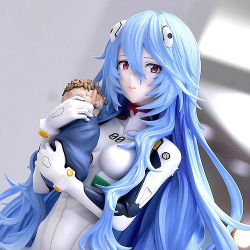 福音战士 EVA新剧场版长发跪姿绫波丽手办坐姿美少女动漫模型摆件