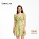 短款 bebe夏季 系列女士气质薄款 印花连衣裙250089
