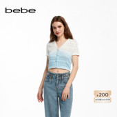 针织开衫 230605 系列女士薄款 钉珠短款 航海系 bebe夏季