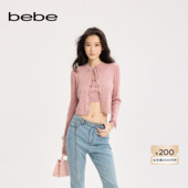 女士气质两件套针织开衫 bebe2025秋季 新款 330611