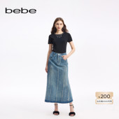 bebe秋季 系列女士气质鱼尾裙牛仔半身裙320001