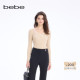 bebe2026春季 新款 女士气质风轻熟感假两件紧身针织上衣130502