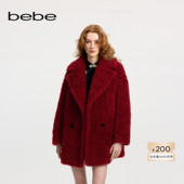 女士羊毛质感仿皮草外套402106 新款 新年臻选明星同款 bebe冬季
