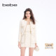 女士气质小香风粗花呢织带装 bebe2026春季 新款 饰夹克外套140303