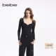 bebe秋季 系列女士桃心领手工钩针针织上衣330501