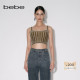 bebe秋冬系列女士条纹短款 背心吊带上衣381102