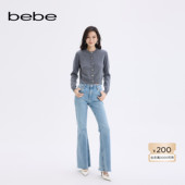 女士通勤风高腰紧身显瘦微喇牛仔裤 bebe2025秋季 新款 311012
