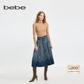bebe冬季 系列女士复古时尚 休闲百搭A字牛仔半身裙420006