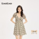 新款 女士气质薄款 印花短款 bebe2025夏季 短袖 连衣裙250059