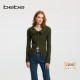 纱针织开衫 bebe冬季 女士开衩金属拉链混纺花式 430510