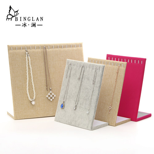 冰澜绒布项链展示架珠宝道具吊坠