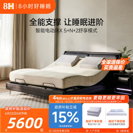 8H 智能电动床DT5E背腿双调节多功能双人床家用已接入米家APP