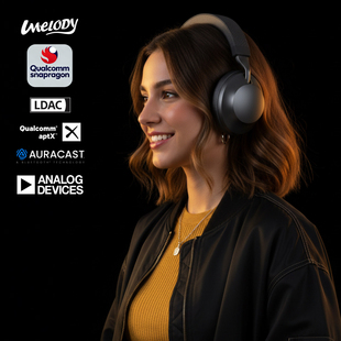 高通芯片qc3095Ldac主动降噪蓝牙头戴式耳机定制智能重低音悠律UX