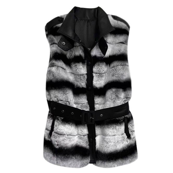 【原3999丨龙猫系列兔毛马甲】840g加厚马甲外套   ZT-24186-2