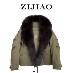 YYMJ 1毛领可拆三防面料大围脖鹅绒派克服 25001 安晴粉丝专享