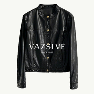 【VAZSLVE/全新奢品】休闲百搭短款女士皮衣外套 SYPC-88018