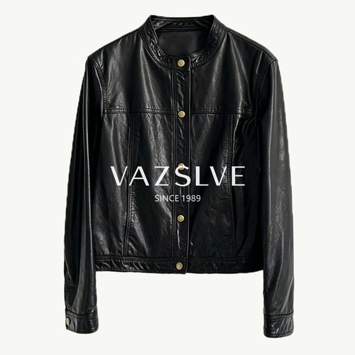 【VAZSLVE/全新奢品】休闲百搭短款女士皮衣外套   SYPC-88018