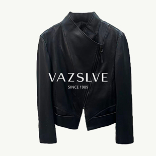 【VAZSLVE/全新奢品】2026新款绵羊皮小立领皮衣外套 SYPC-2501