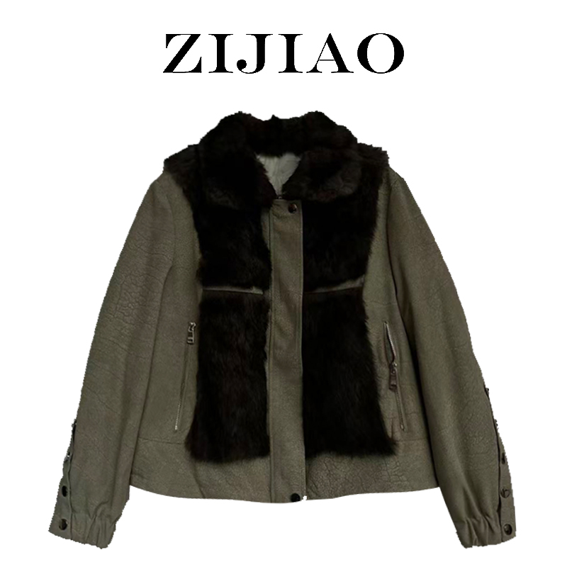 【来了就好】 1时尚经典大毛领羽绒外套GGHH-0401C