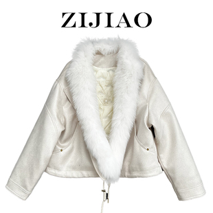 外套YYMJ 3原创设计师狐狸毛大围脖冬装 25008 泡芙辣妈专属