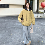 C221-F213-P360K538【已出货】黄色连帽休闲羽绒服，女装短外套，2C221