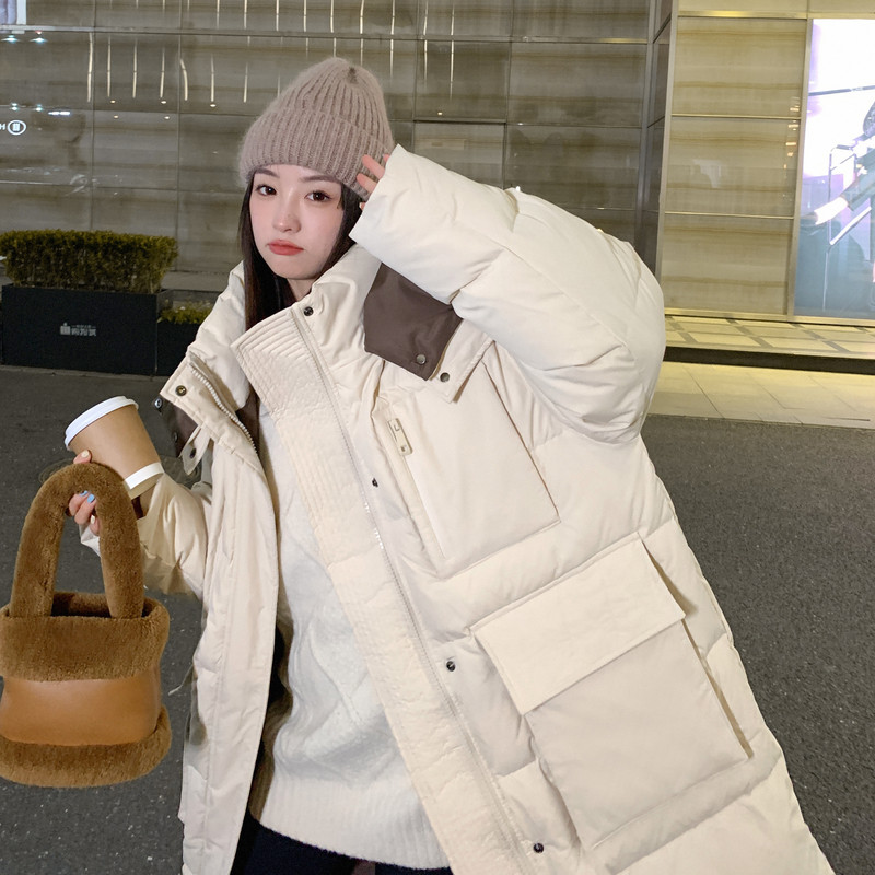 2C221-F230-P375-K568【已出货】撞色90绒羽绒服,女装短外套,2C221