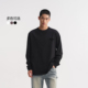 黑色植绒字母印花长袖 T恤男新款 简约男士 CHINISM 纯棉打底衫 上衣