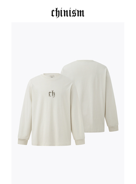 CHINISM丨320g平纹双纱长袖T恤男2025秋季新款打底衫/CXSB10I5016