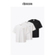 彩虹logo刺绣短袖 T恤男夏季 凉感抗菌男士 CHINISM 速干白色半袖